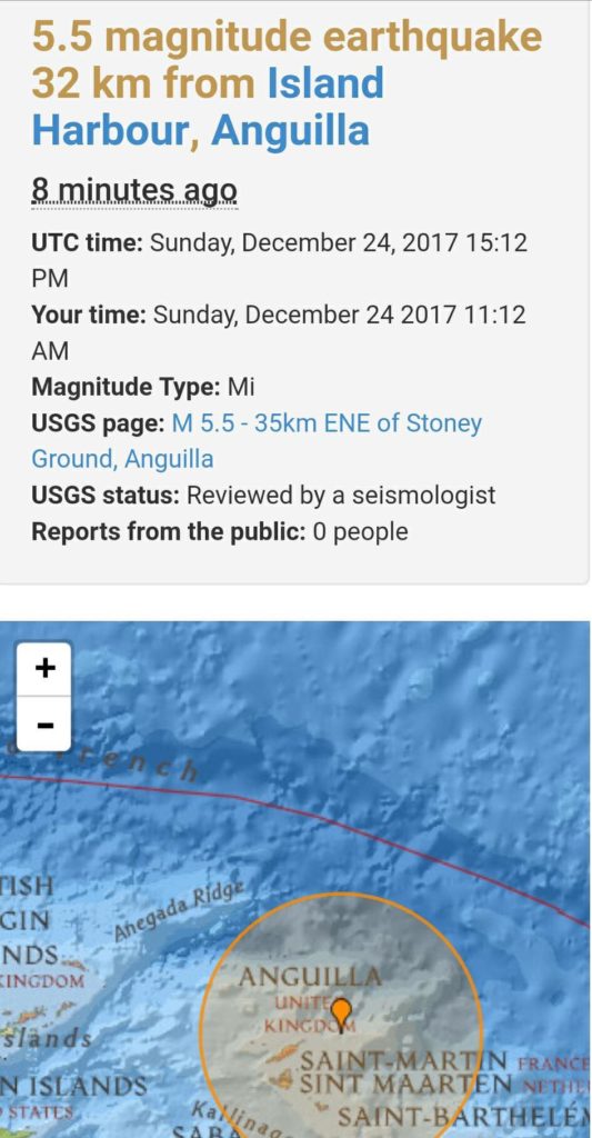 Breaking Magnitude 5.2 Earthquake Shakes Saint Martin SXM Strong