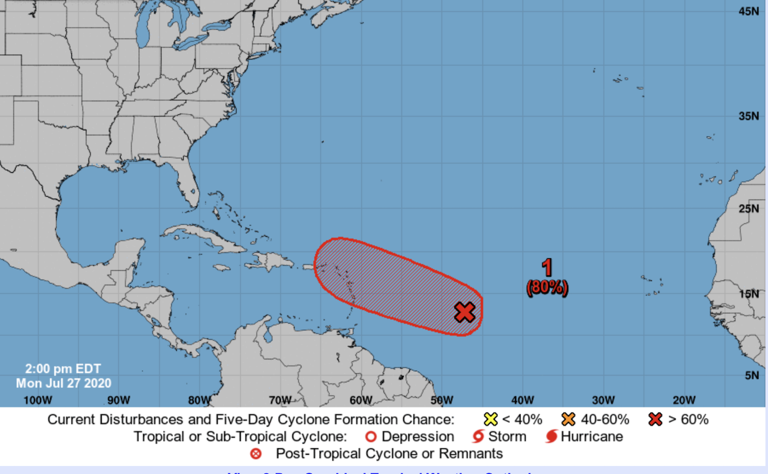 Hurricane Season Kicks Up First Storm 'Threat' For Saint Martin SXM